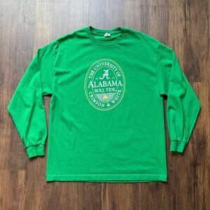 Alstyle University of Alabama Roll Tide Long Sleeve T-Shirt Green XL